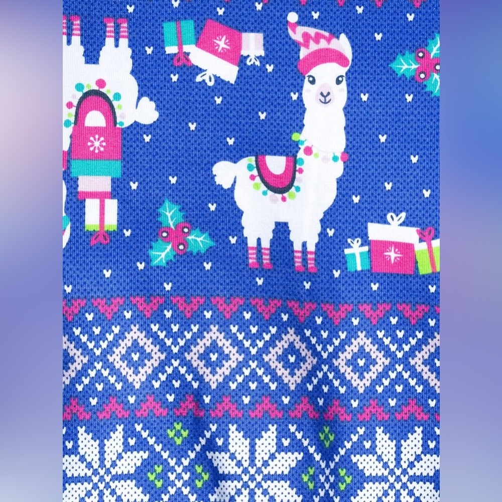 NWT Festive Christmas Holiday Llama No Boundaries Leggings - Picture 5 of 8
